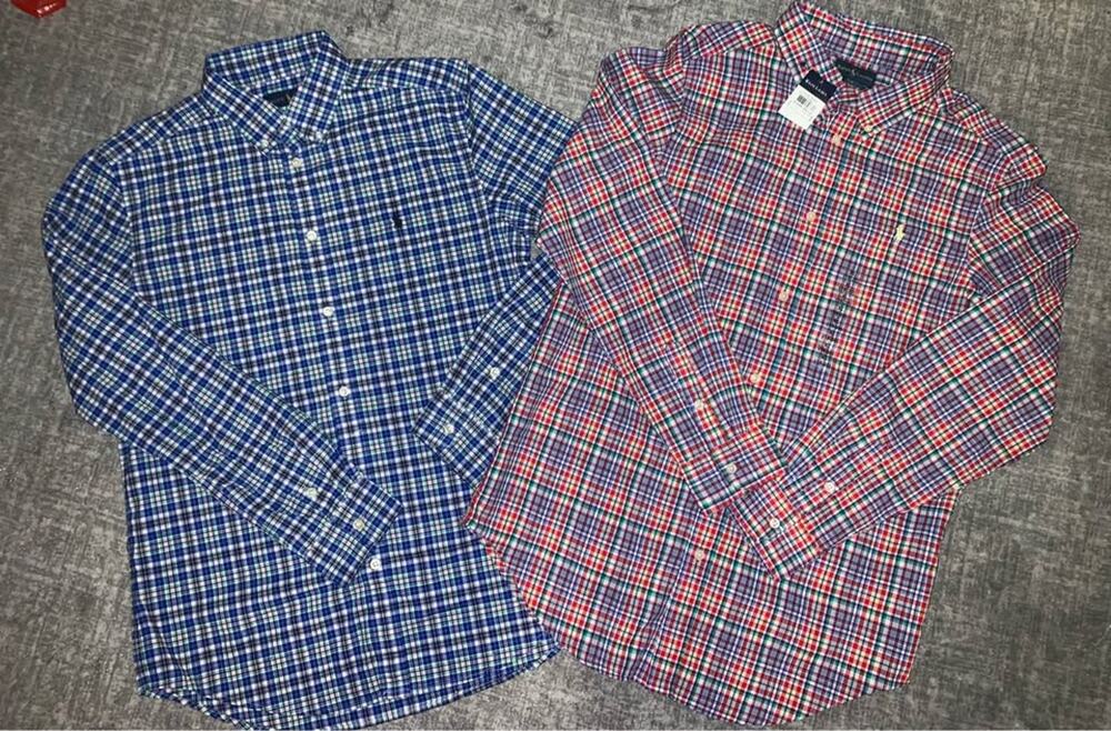 New! 2 Big Boys Ralph Lauren Plaid Button Down Shirts (Size 18-20)